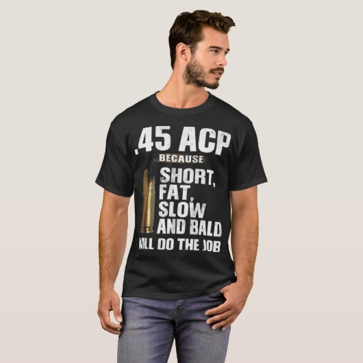 45 ACP短脂肪スロー Tシャツ (正面フル)