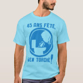 45 ans fete torche obligatoire panneau vomir anniv tシャツ (正面)