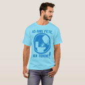 45 ans fete torche obligatoire panneau vomir anniv tシャツ (正面フル)