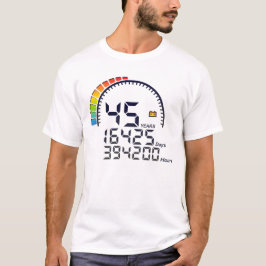 45 ans years compteur anniversaire days hours vite tシャツ