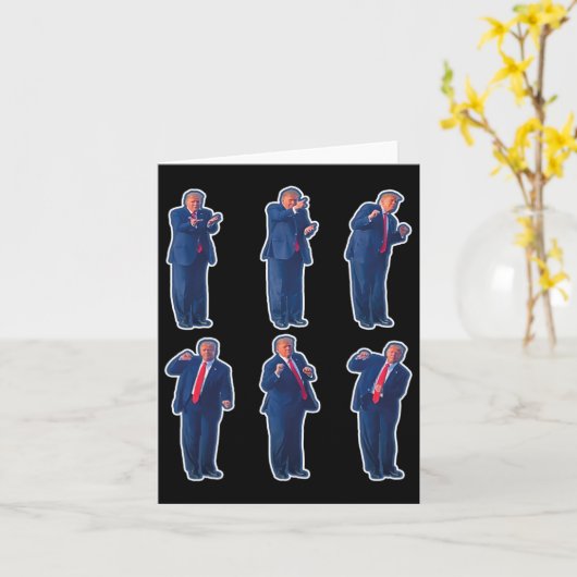 45 Dance President Donald J Trump 2024 Never Surre カード (黄色い花)