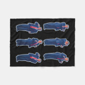 45 Dance President Donald J Trump 2024 Never Surre フリースブランケット (正面(横))