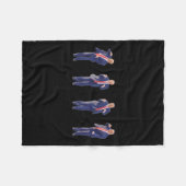 45 Dance President Donald J Trump 2024 Never Surre フリースブランケット (正面(横))