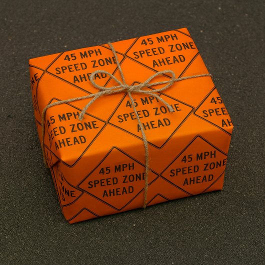 45 MPHスピードゾーン前方のカスタム交通標識 ラッピングペーパー