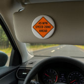 45 MPHスピードゾーン前方のカスタム交通標識 缶バッジ