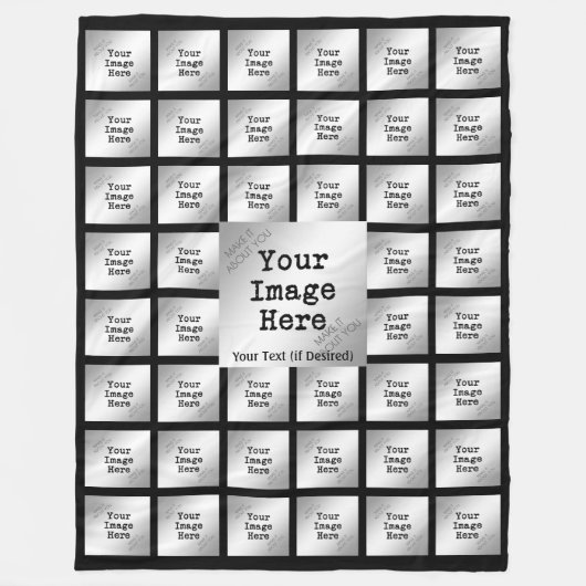 45-Photo Collage記念ファイル フリースブランケット (正面)