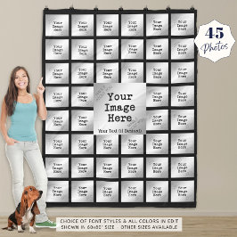 45-Photo Collage記念ファイル フリースブランケット