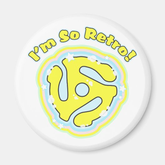 45 RPMアダプタとレトロ マグネット (正面)