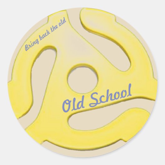 45 rpmアダプタステッカー ラウンドシール (正面)