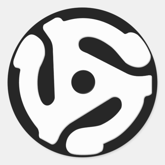 45 Rpmアダプタホワイト ラウンドシール (正面)