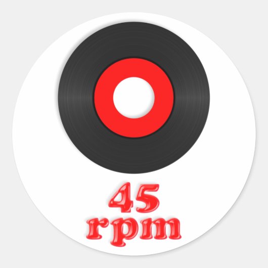 45 rpmステッカー ラウンドシール (正面)