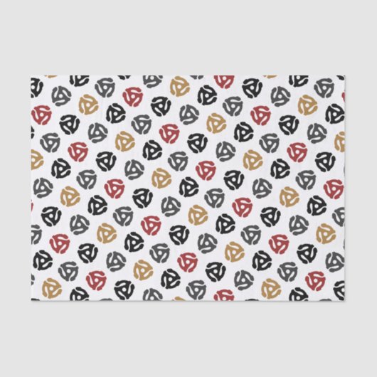 45 RPMビニールレコードアダプタティッシュペーパー-レトロM 薄葉紙 (正面)