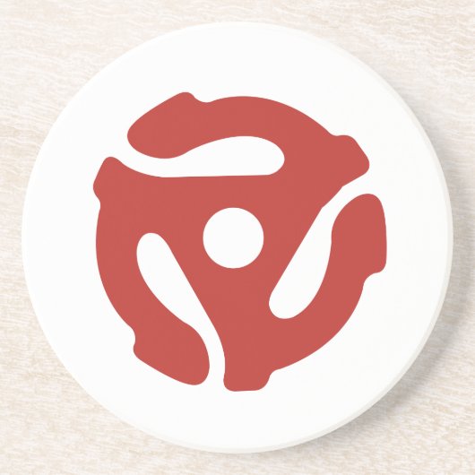 45 RPMビニールレコードアダプターAudiophileコースター コースター (正面)