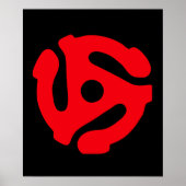 45 rpmレコードのアダプター芸術のための音楽ギーク ポスター (正面)