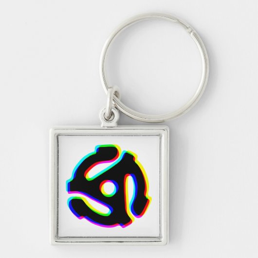 45 rpmレコードアダプタキーチェーン キーホルダー (正面)