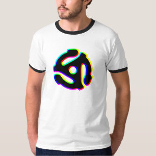 45 RPMレコードアダプタリンガーTシャツ Tシャツ