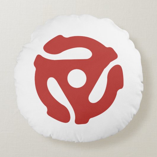 45 RPMレコードアダプターAudiophile丸枕 ラウンドクッション (正面)