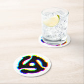 45 RPMレコードアダプタ紙コースター ラウンドペーパーコースター (インサイチュ)