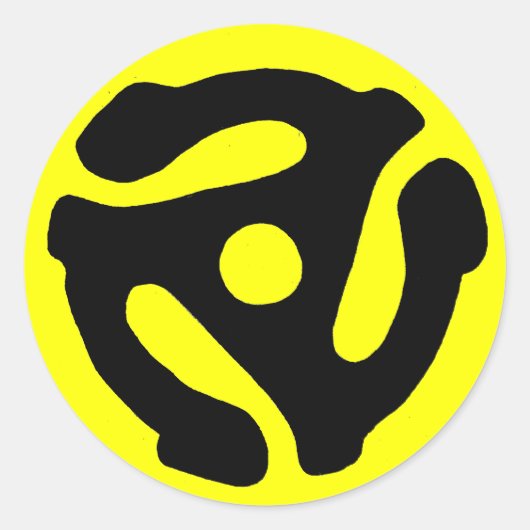 45 RPMレコード挿入ステッカー ラウンドシール (正面)