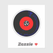 45 RPMレコ独身のード シール (シート)