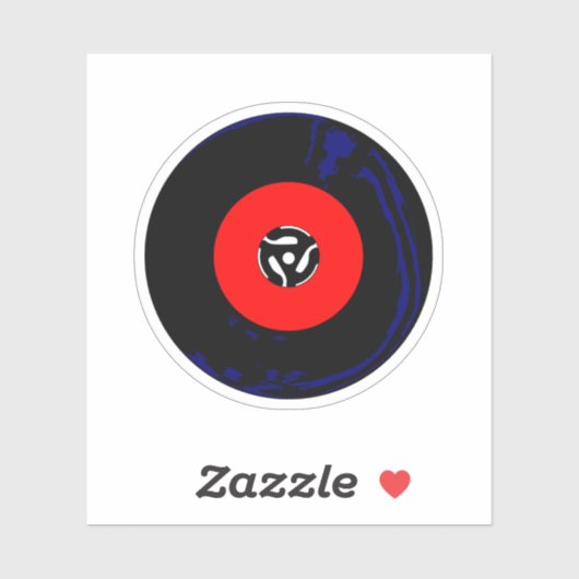 45 RPMレコ独身のード シール (シート)