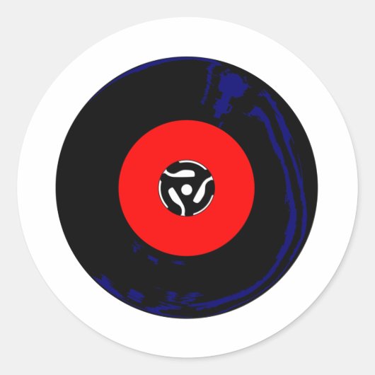 45 RPMレコ独身のード ラウンドシール (正面)