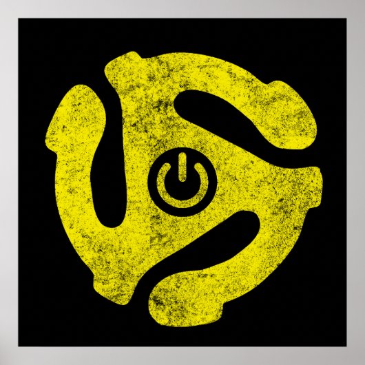 45 RPM Adapter Power Symbol Sticker Retro Vinyl  ポスター (正面)