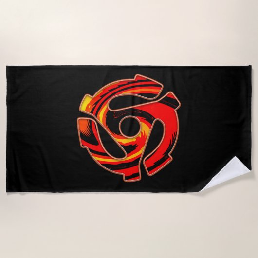 45 RPM Spider ビーチタオル (正面)