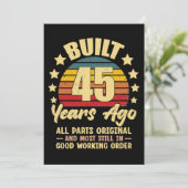 45 Years Ago All Parts Original 45th Birthday サンキューカード (スタンド正面)