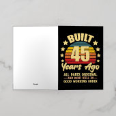 45 Years Ago All Parts Original 45th Birthday 箔グリーティングカード (外側レイダウン)