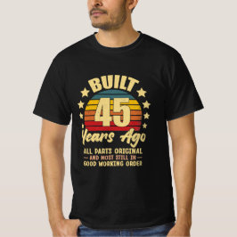 45 Years Ago All Parts Original 45th Birthday Tシャツ