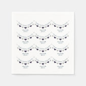 45thサファイヤ結婚ーの記念日のデザイン スタンダードカクテルナプキン (正面)