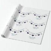 45thサファイヤ結婚ーの記念日のデザイン ラッピングペーパー (アンロールド)