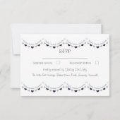 45thサファイヤ結婚ーの記念日のデザイン 出欠カード (裏面)