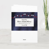 45thサファイヤ結婚ーの記念日のバンティング&ケーキ シーズンカード (裏面)