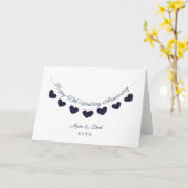 45thサファイヤ結婚ーの記念日ムーム&パパ カード (黄色い花)