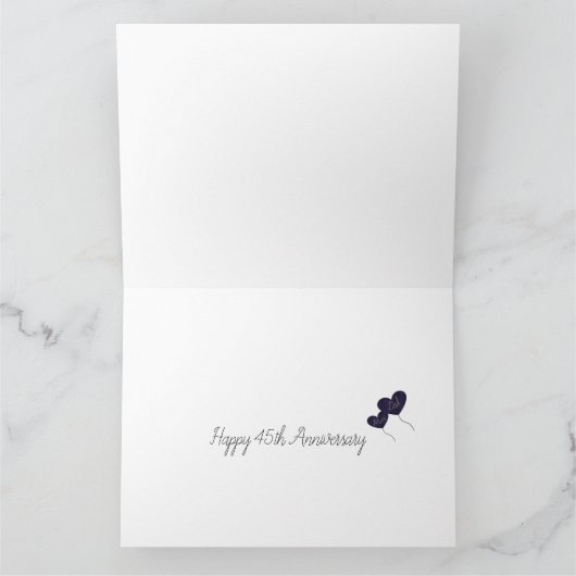 45thサファイヤ結婚ーの記念日ムーム&パパ カード (内部)