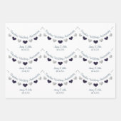 45thサファ結婚イアの結婚記念日の夫と妻 ラッピングペーパーシート (正面3)