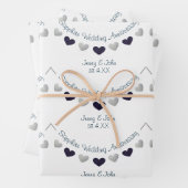 45thサファ結婚イアの結婚記念日の夫と妻 ラッピングペーパーシート (インサイチュ)