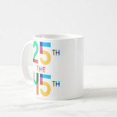 45thシャツ25th - Office 25からトランプを削除 コーヒーマグカップ (正面左)