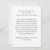 45thバースデーパーティーカスタムフォトフローラ 招待状 (裏面)