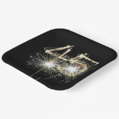 45thバースデーパーティースパーカーズオンブラック ペーパープレート (傾斜あり)