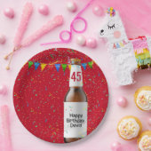 45thバースデーパーティービールボトル紙プレート ペーパープレート (パーティー)