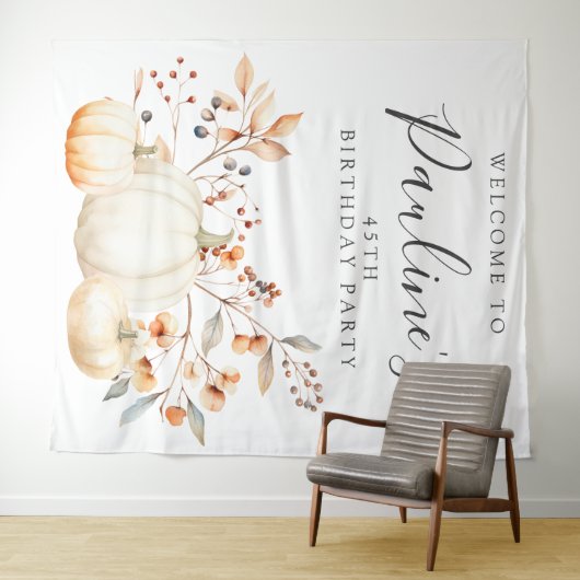 45thバースデーパーティー秋パンプキン離れ タペストリー (インサイチュ(横))