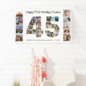 45th誕生日パーティー番号45フォトコラージュ 横断幕 (インサイチュ)