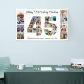 45th誕生日パーティー番号45フォトコラージュ 横断幕 (トレードショー)