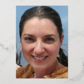 45th誕生日パーティー金ゴールド写真の明るい抽象芸術 箔招待状 (裏面)