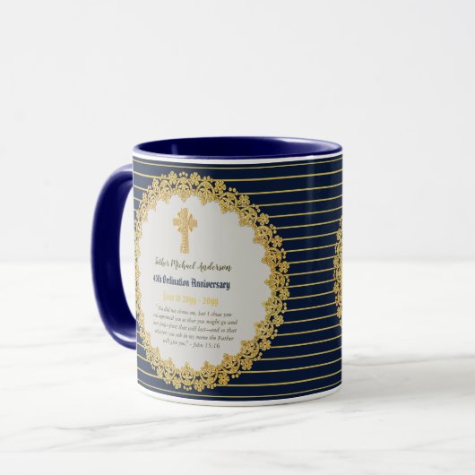 45th調整記念日サファイア – 任意の聖職者 マグカップ (正面左)