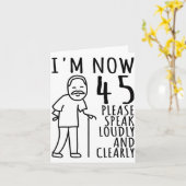 45th Birthday For Him_men _ I'm Now 45 Years Old _ カード (黄色い花)