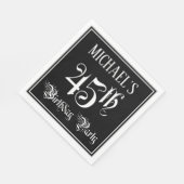 45th Birthday Party – スクリプファンシート+名前をカスタムする スタンダードランチョンナプキン (角)